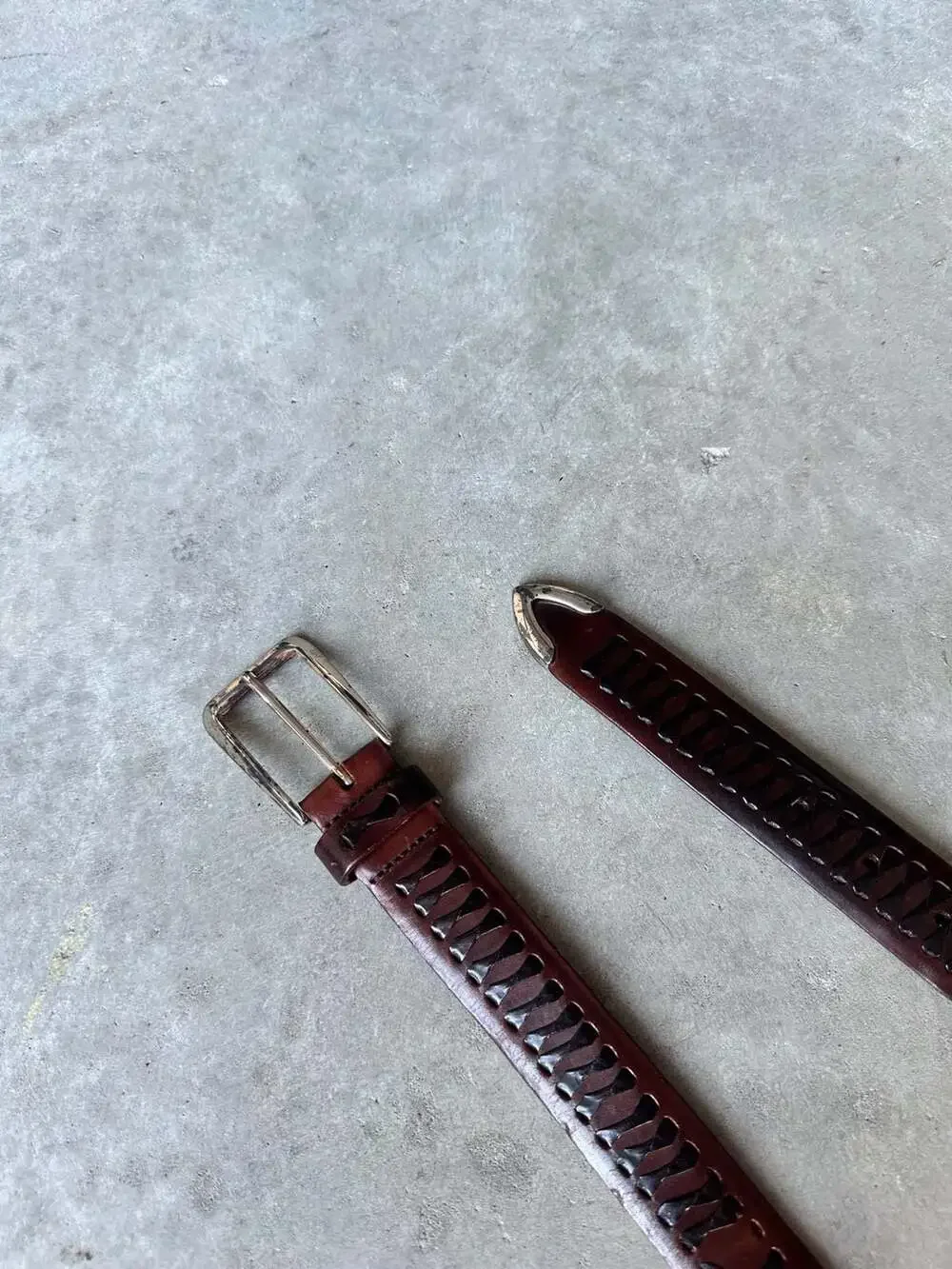 Neiman Marcus Vintage Leather Braided Belt - 40”